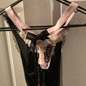 Bebe pussycat dolls lace up tank and thong size M